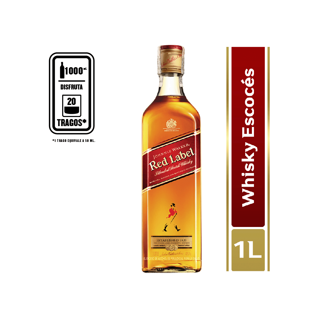 Whisky Johnnie Walker Red Label x1000ml