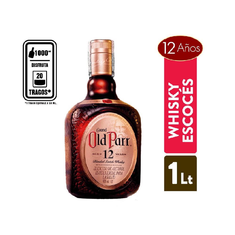 Whisky Old Parr 12años x1000ml