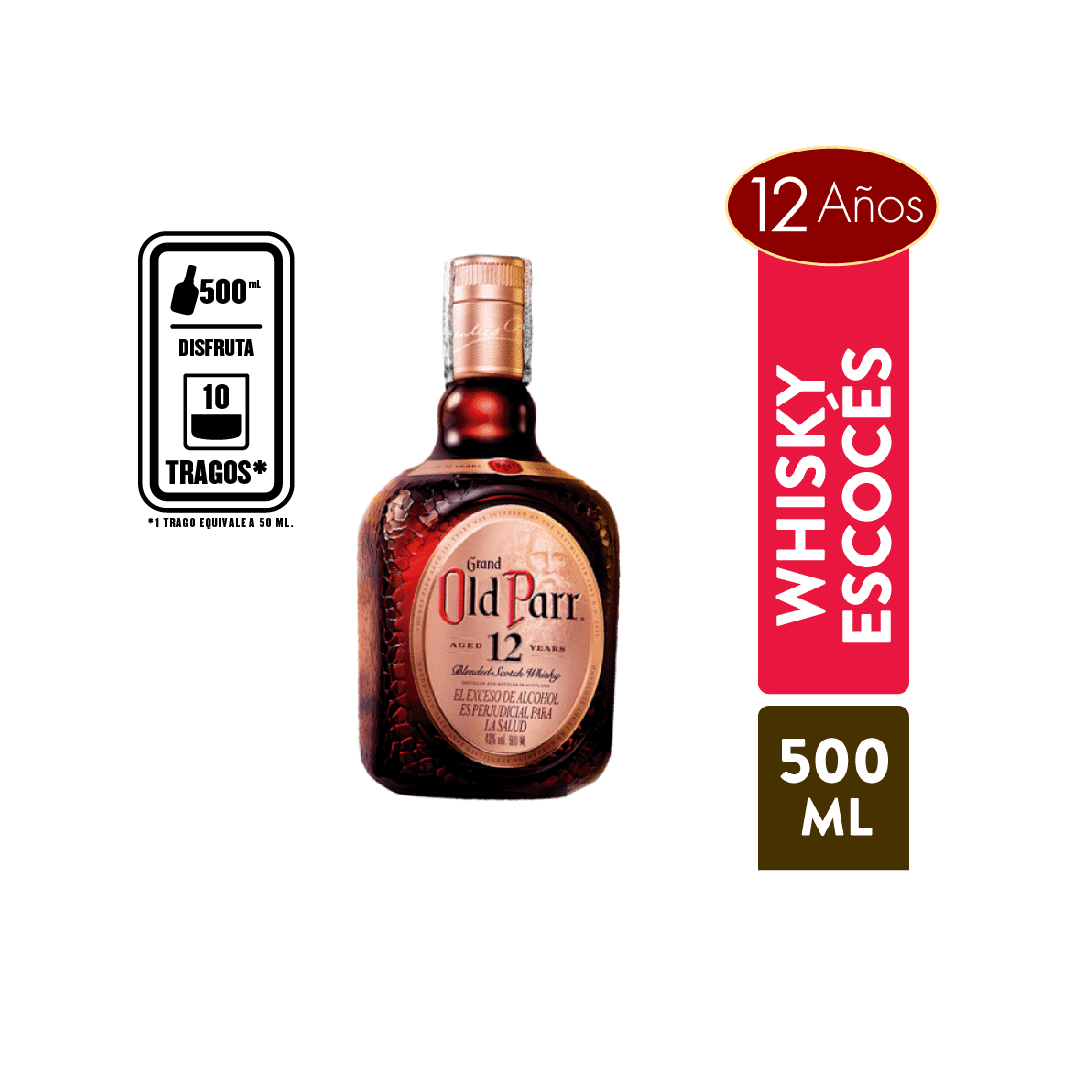 Whisky Old Parr 12 años x500ml