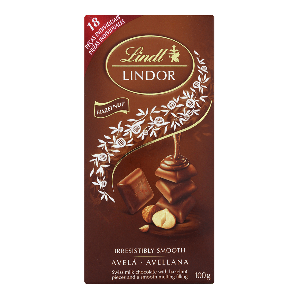 Chocolate Lindt Lindor Hazelnut x100gr