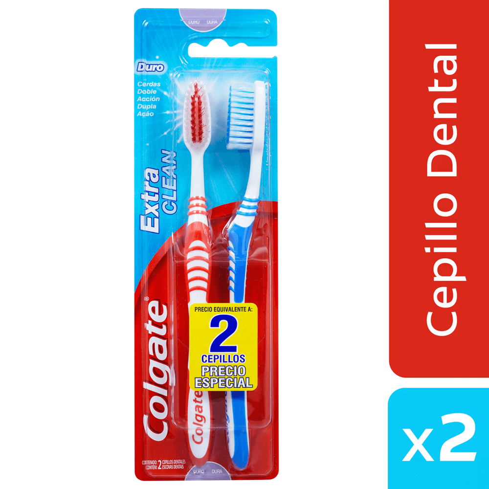 Cepillo Dental Colgate Extra Clean Duro 2cepillos pague 1cepillo