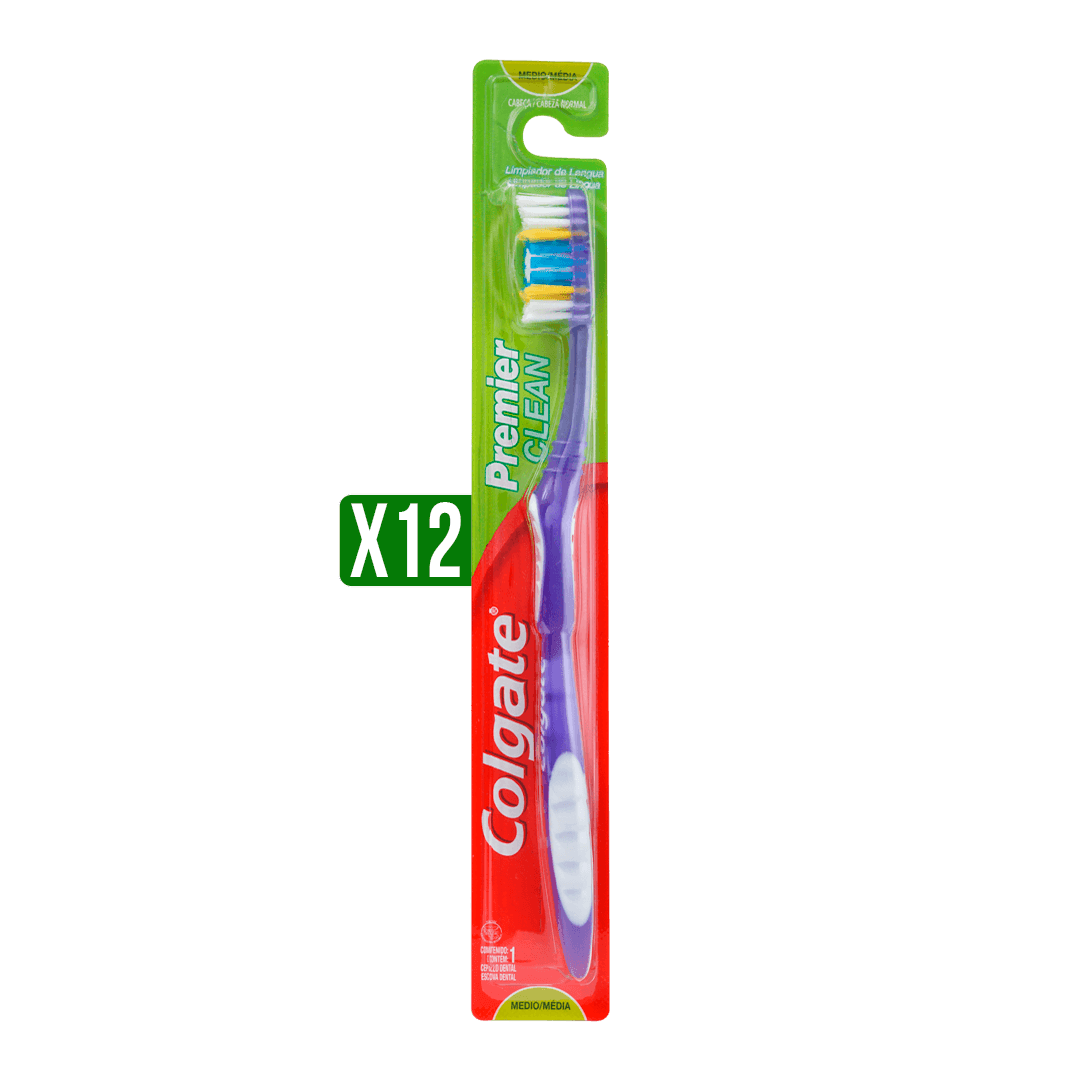Cepillo Dental Colgate Premier Clean Medio x12 un