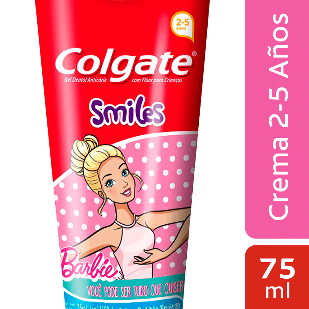 Crema Dental Colgate Smiles  Barbie/Bob Esponja/ Spiderman 75ml