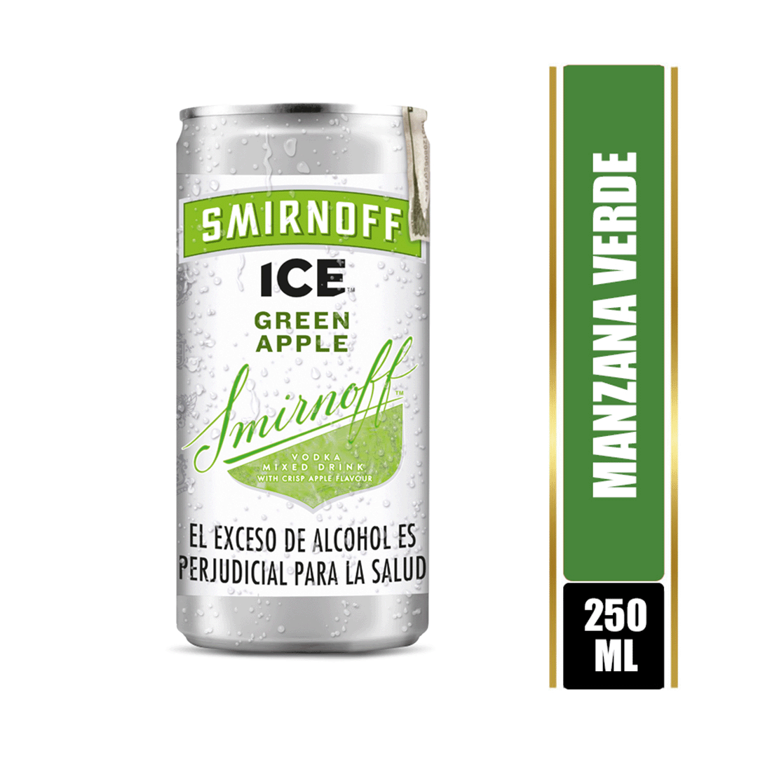 Vodka Smirnoff Ice Green Apple Lata x250ml
