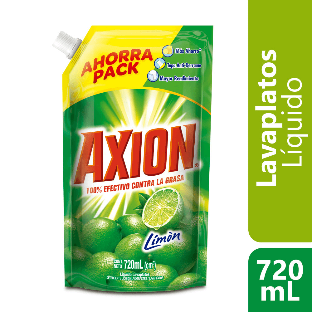 Lavaplatos Axion Liquido Doypack x720ml Ahorra Pack