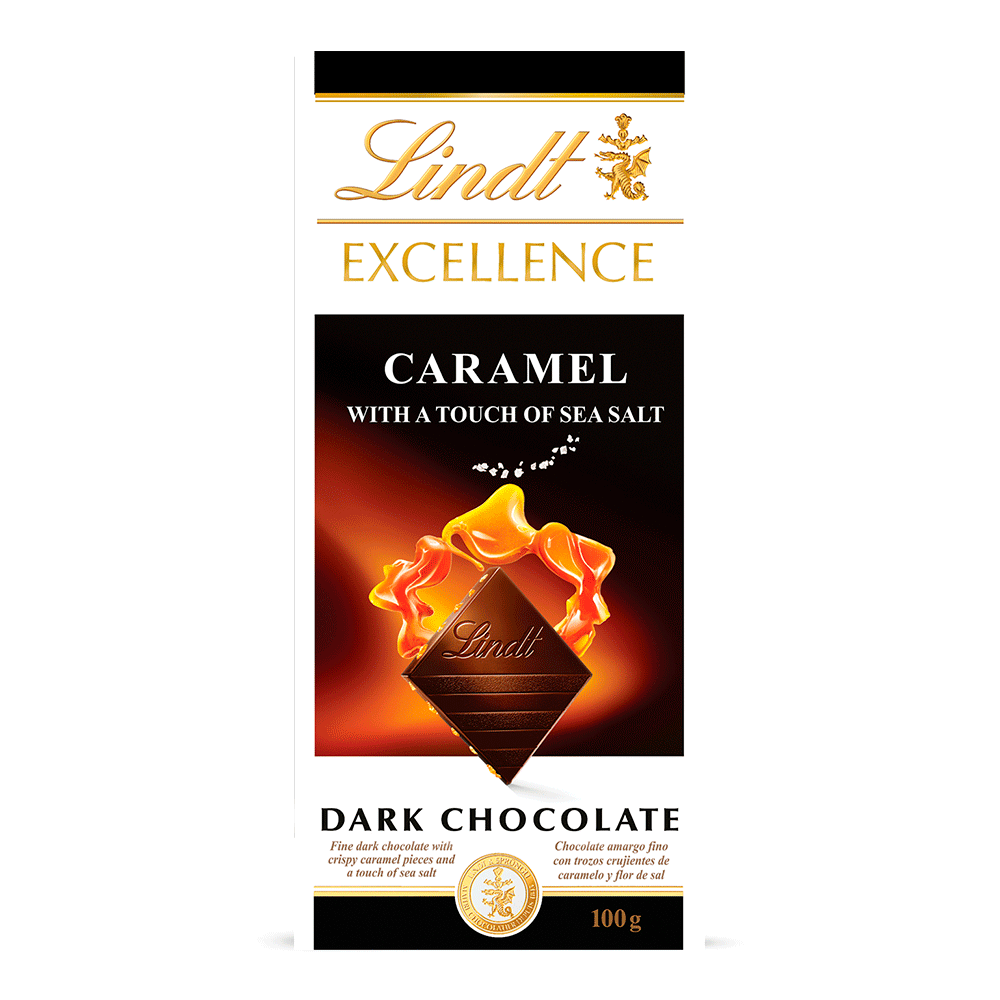 Chocolate Lindt Excellence  Caramel Salt Dark Chocolate 100gr