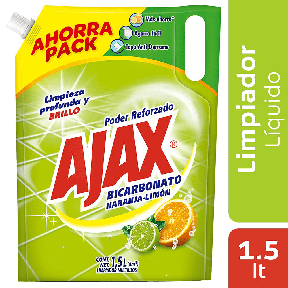 Limpiador Ajax Bicarbonato Doy pack 1500ml
