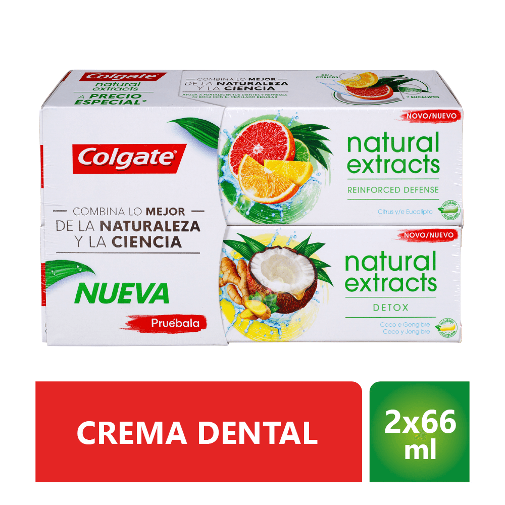 Crema Dental Colgate Naturals 2cremas x66ml