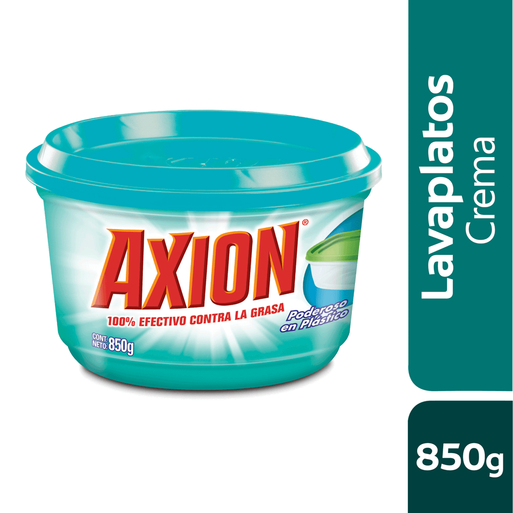Lavaplatos Axion Crema Poderoso en Plásticos 850gr