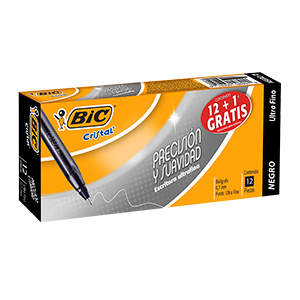 Bolígrafo BIC Precisión y Suavidad Negro x 13  bolígrafos