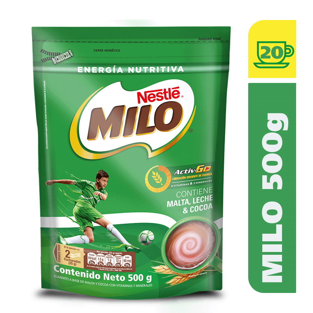 Milo Activ-Go Doy Pack Zipper x500gr