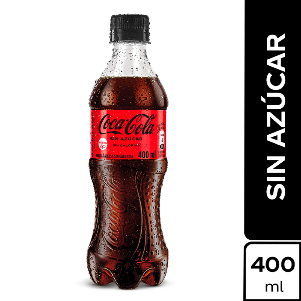 Gaseosa Coca-Cola Sin Azúcar Pet x400ml