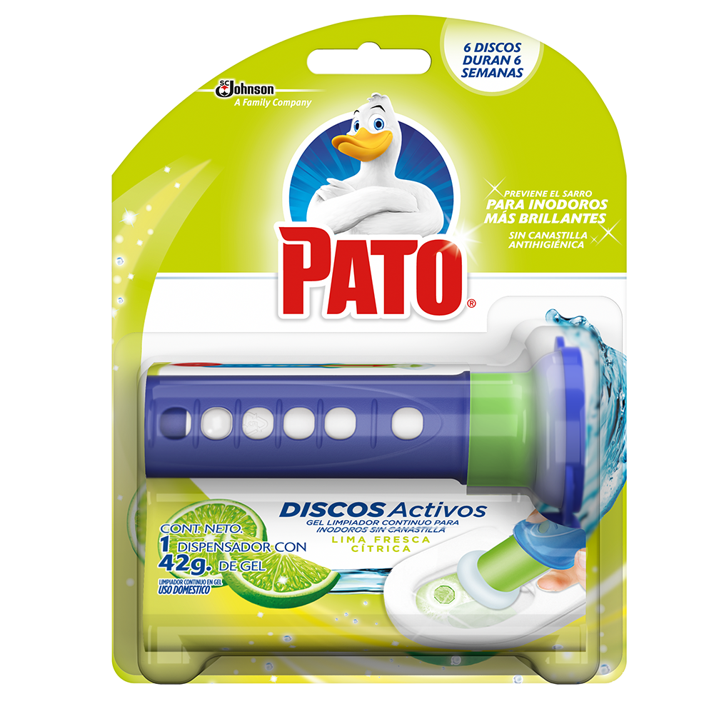 Desodorizante Pato Discos Activos Gel Tubo 38gr + Tubo Dispensador Nuevo Empaque