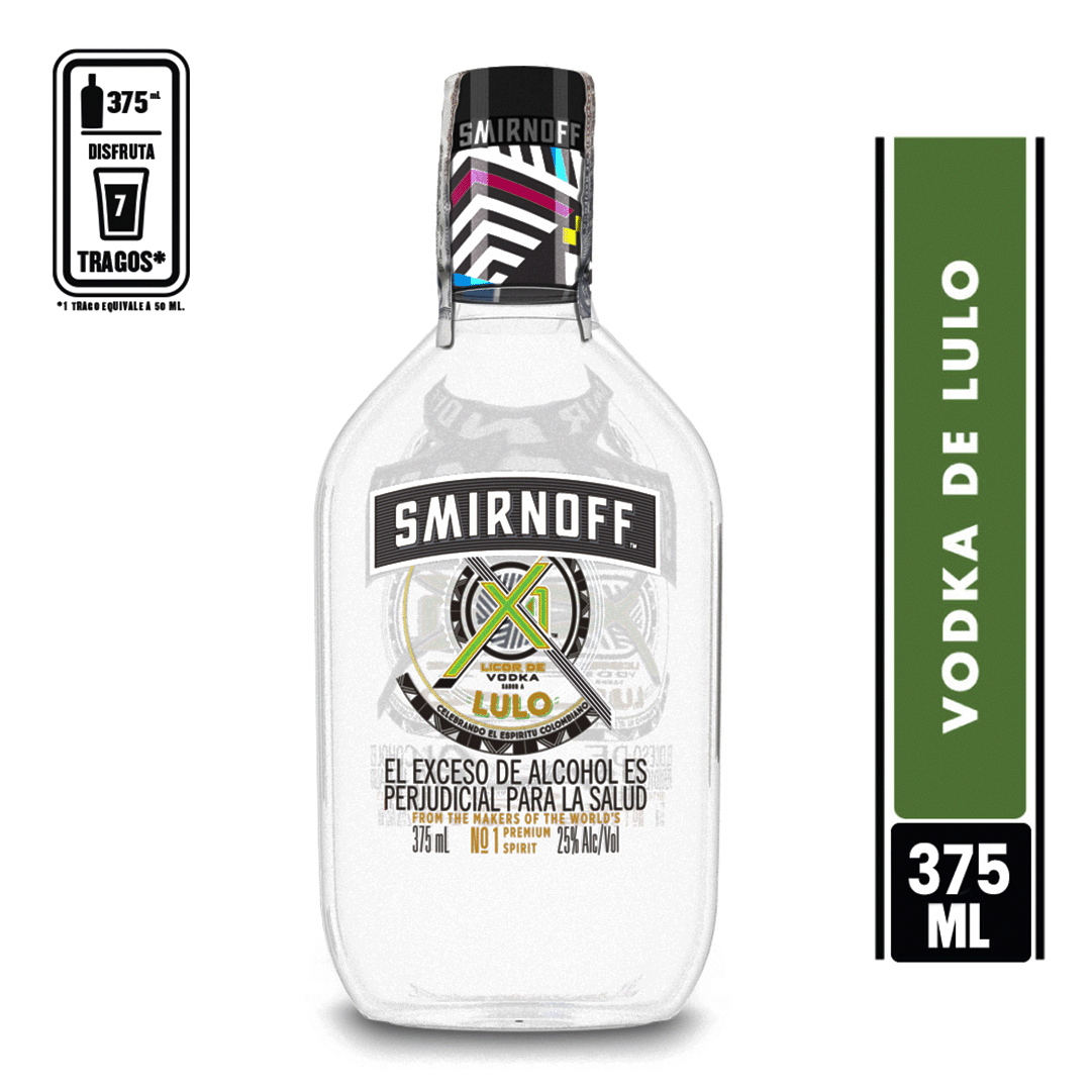 Vodka Smirnoff X1 Lulo Botella x375ml