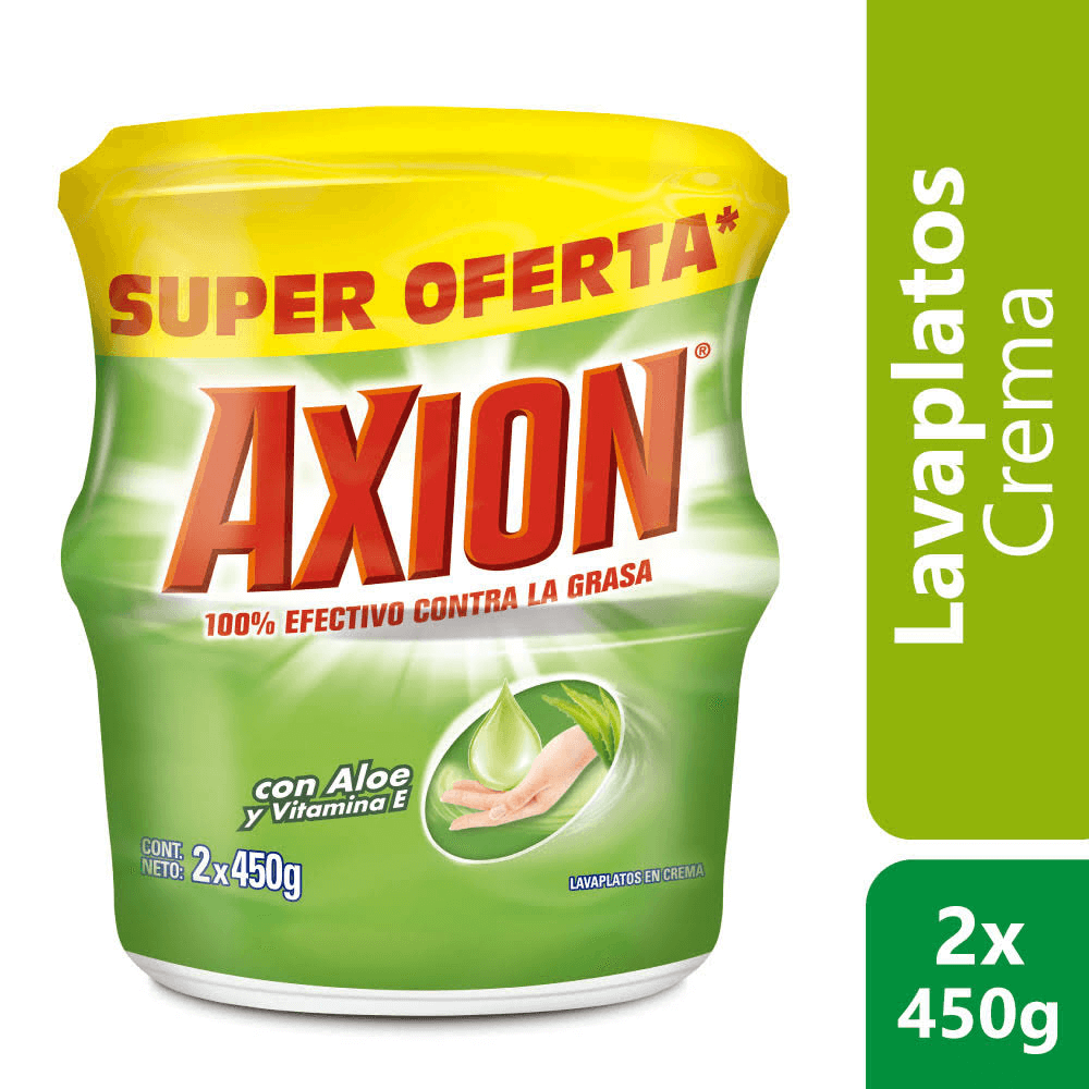 Lavaplatos Axion Crema Aloe x 450gr