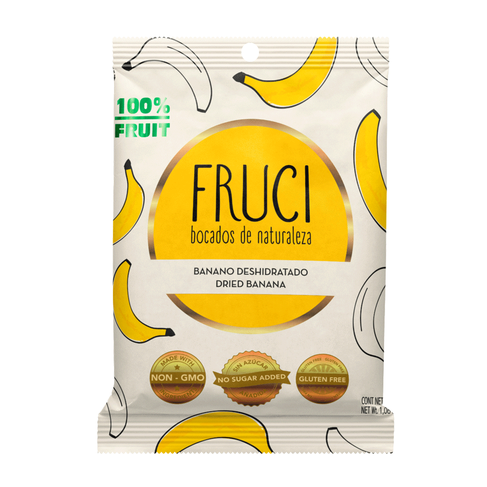 Fruta Deshidratada 100% Natura Banano x30gr
