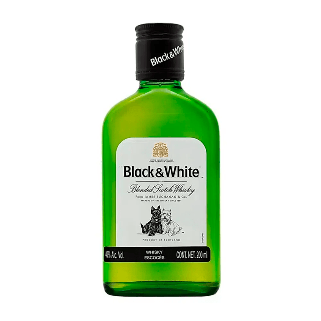 Whisky Black & White Vidrio 200ml