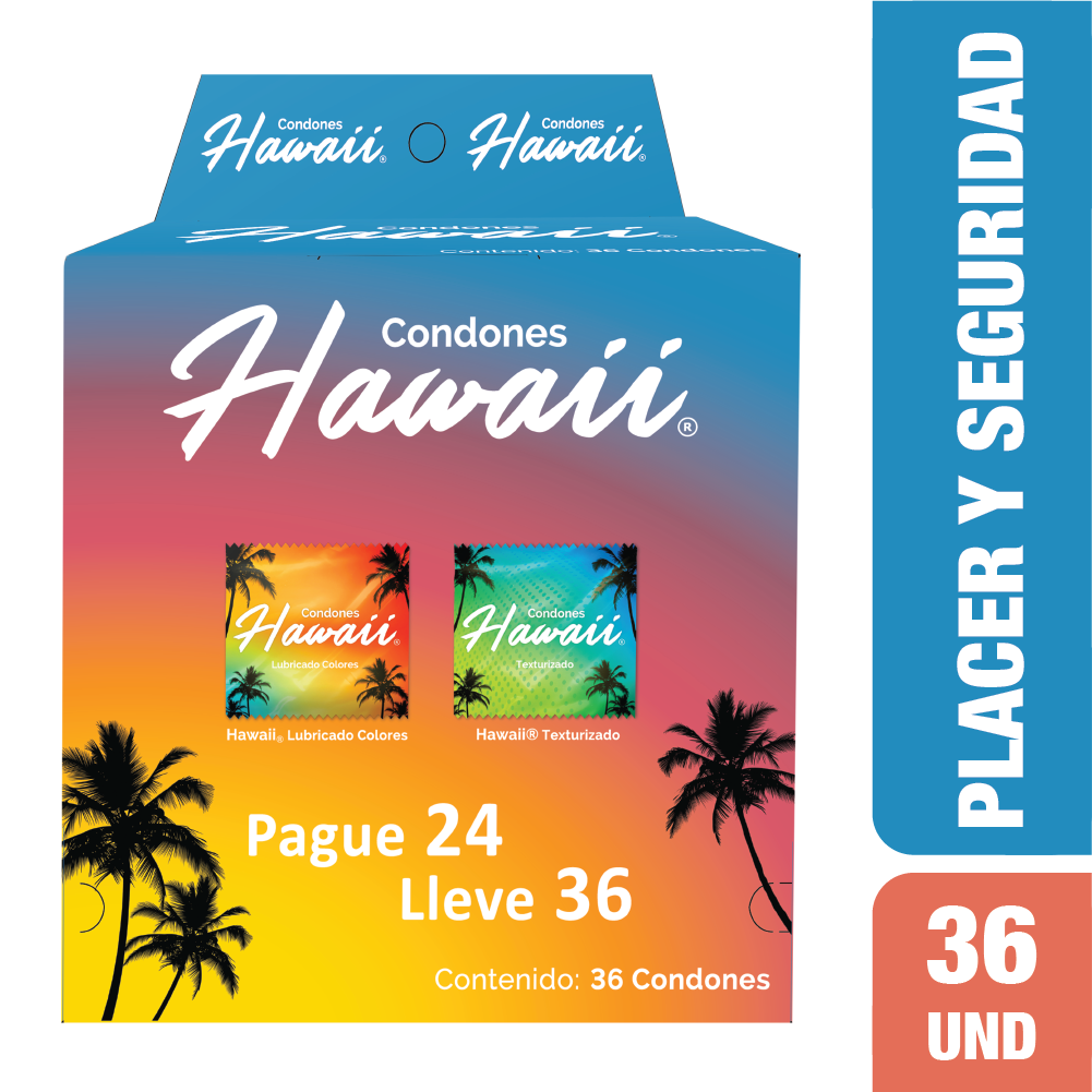 Preservativo Hawaii Surtido x36 Preservativos