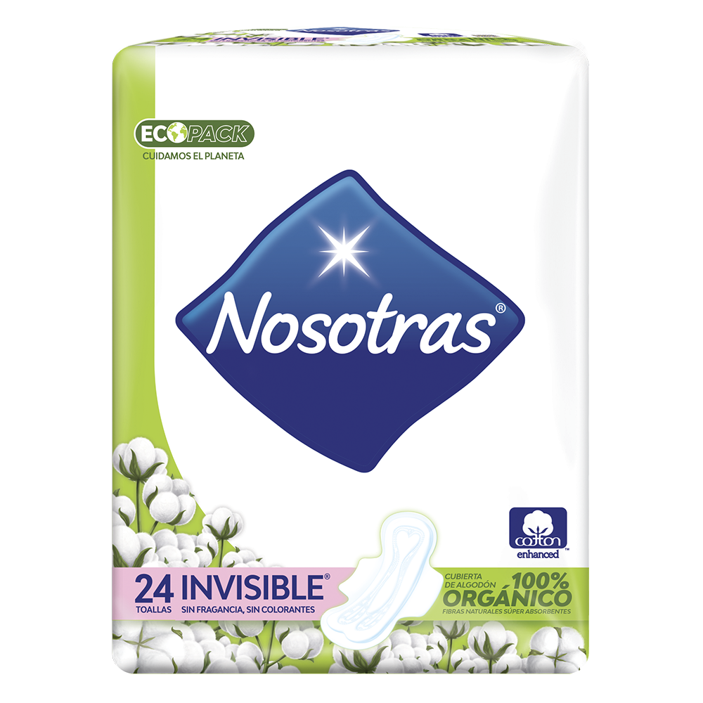 Toalla Higienica Nosotras Inivisible Organica x24 Toallas