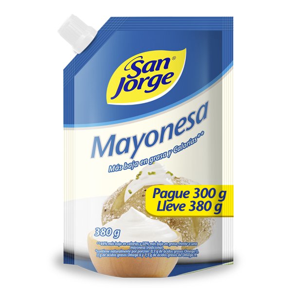 Mayonesa San Jorge DoyPack  x380gr (Pague 300gr Lleve 380gr)