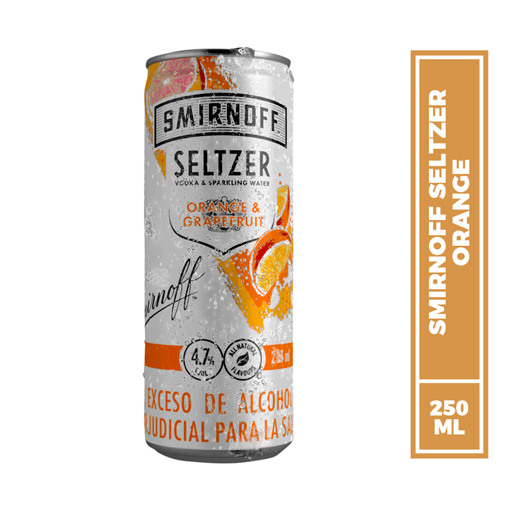 Vodka Smirnoff Seltzer Orange & Grapefruit x250ml
