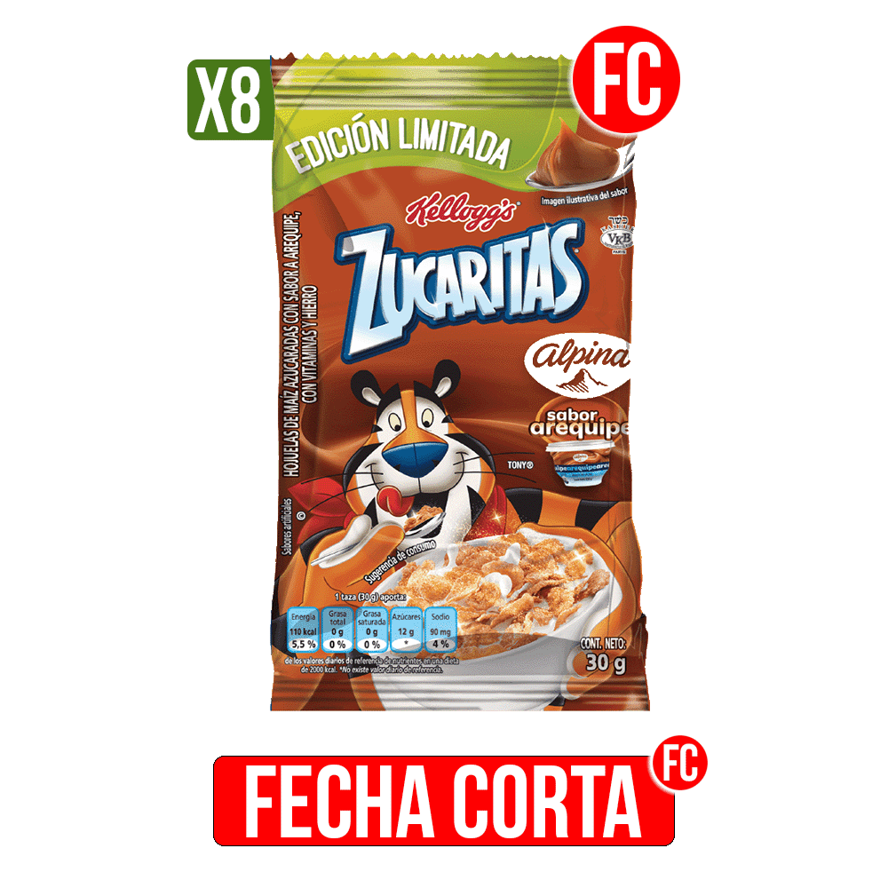 Cereal Kellogg Zucaritas Arequipe x8Un x30gr