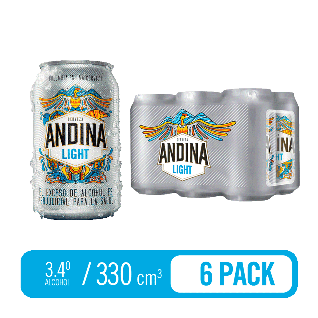 Cerveza Andina Light Lata SixPack x6Unx330ml