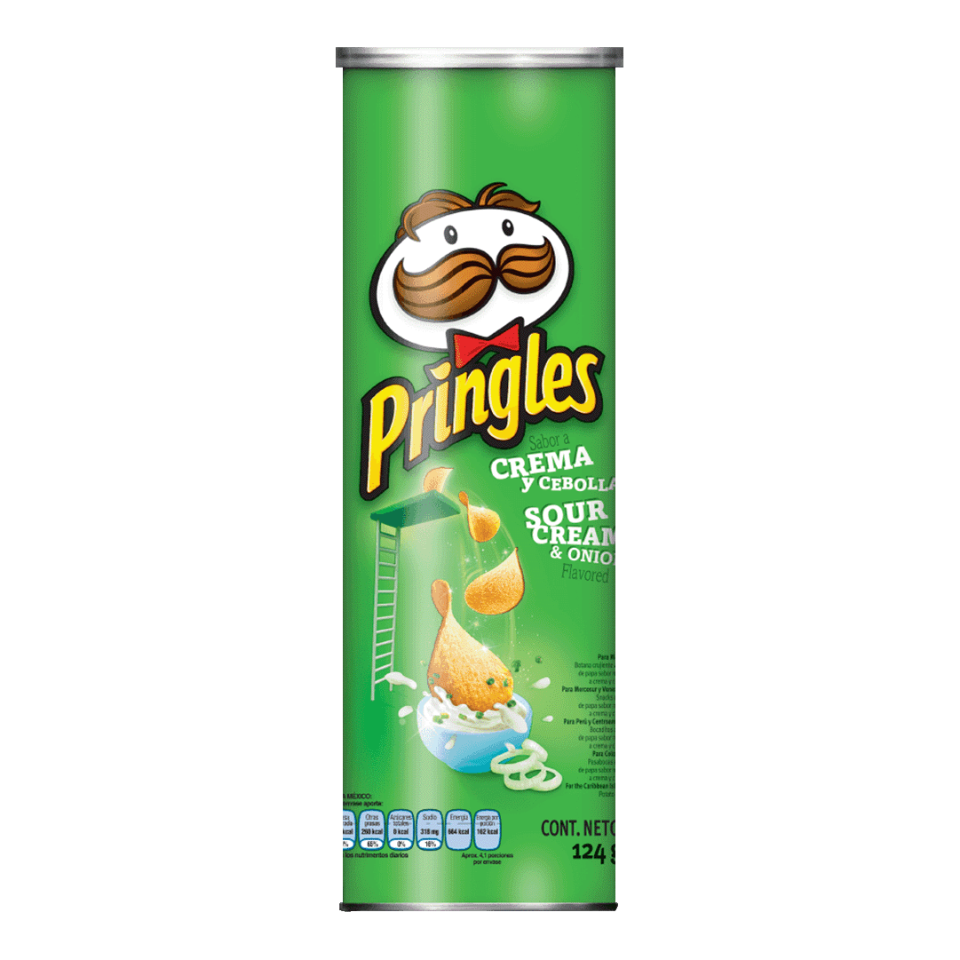 Papas Fritas Pringles Crema y Cebolla x124gr