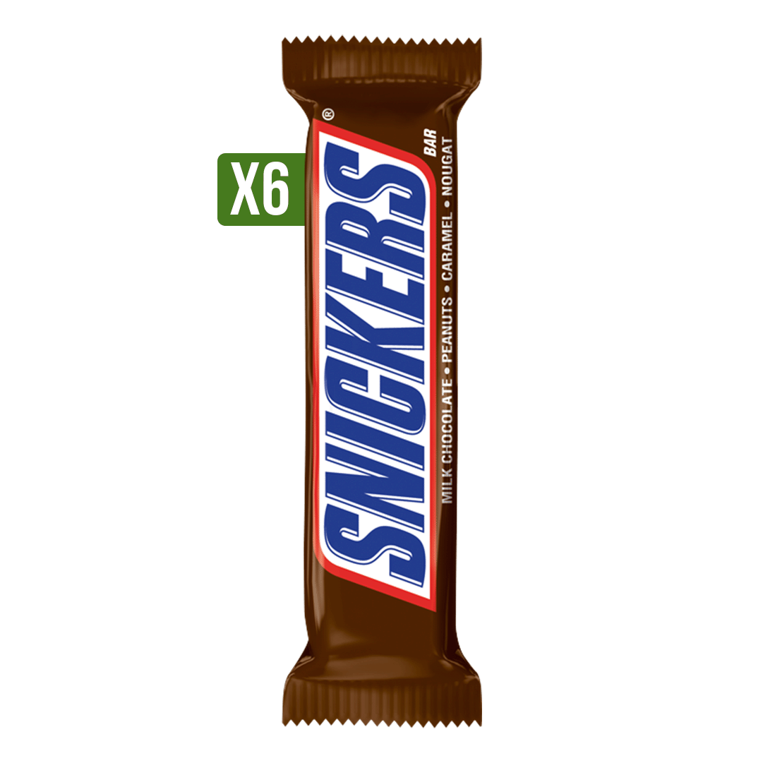6Un Chocolate Snickers Barrax52gr