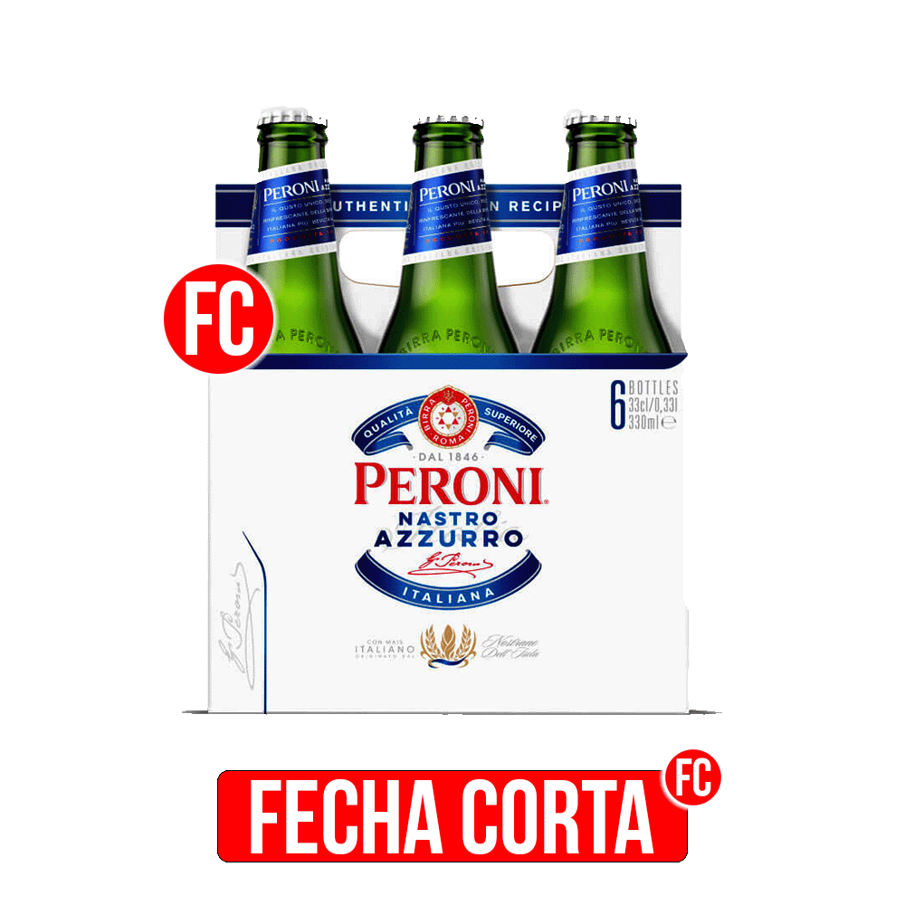 (FC)  Cerveza Peroni Italiana Six Pack x6Un x330ml