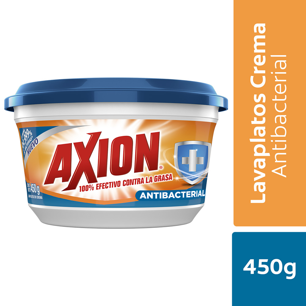 Lavaplatos Axión Antibacterial x450gr