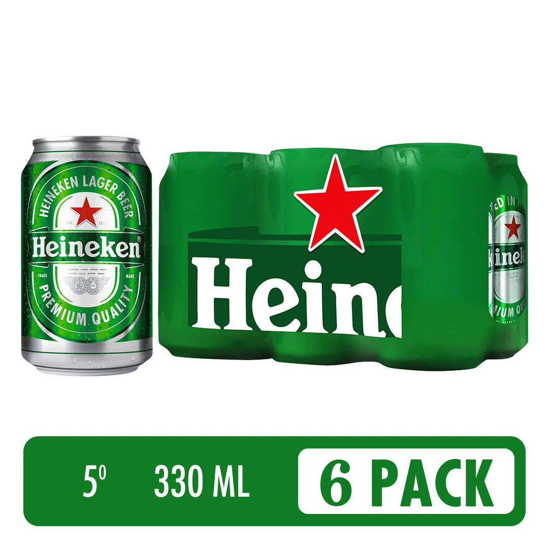 Cerveza Heineken Lata x6Un x330ml