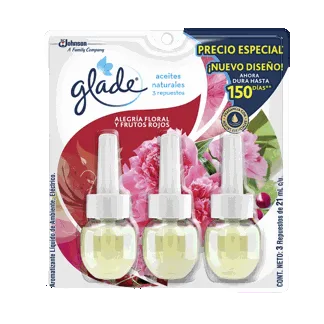 Ambientador Glade Plugins Aceite Blister x3 Ambientadores surtido x21ml