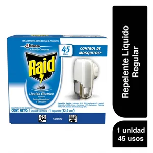 Insecticida Raid Líquido Blister x32.9ml + Unidad Eléctrica