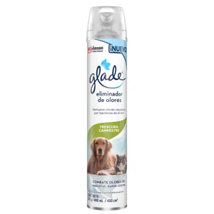 Glade Eliminador De Olores Aerosol Frescura Campestre x400 ml