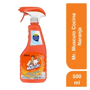 Mr Musculo Limpiador Quitagrasa Líquido Naranja Atomizador x500ml