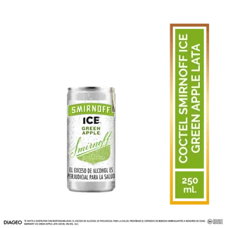 Vodka Smirnoff Ice Green Apple Lata x250ml