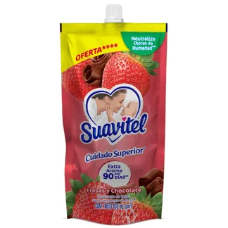 Suavizante Suavitel Dulces Placeres Fresa y Chocolate Doy pack 430ml