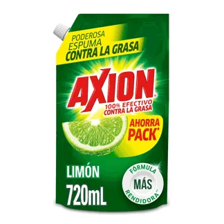 Lavaplatos Axion Liquido Doypack x720ml Ahorra PackLimón