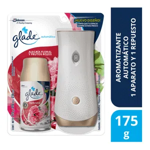 Ambientador Glade Automático Frutos Rojos x175gr  + Unidad Decorativa