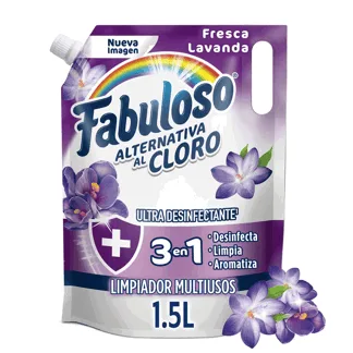Limpiador Fabuloso Alternativa al Cloro Lavanda 1500ml