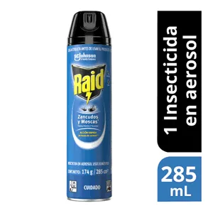 Insecticida Raid Aerosol Elimina Voladores x285ml