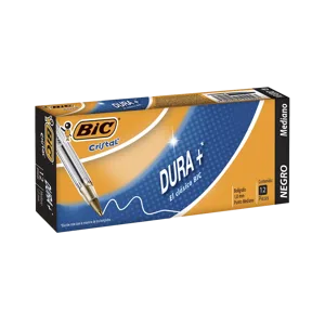 Boligrafo BIC Cristal Dura + Negro x12Un