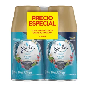 Ambientador Glade Automático Aerosol 2 ambientadores x175gr Surtido