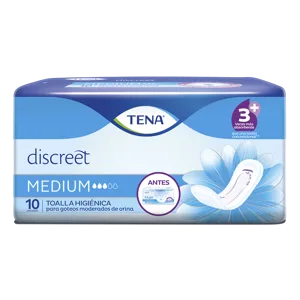 Toalla Higienica Tena Discreet Medium 10 Toallas