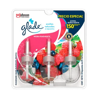 Ambientador Glade Aceites Mora Radiante Rto x21ml