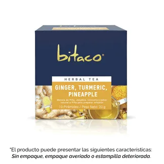 Aromatica Bitaco Himalaya Ginger Turmeric Pineapple x10 Sobres (Outlet)