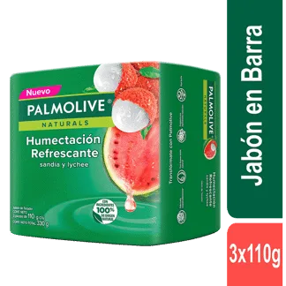 Jabón Palmolive Sandía y Lychee x3Un x110gr c/u