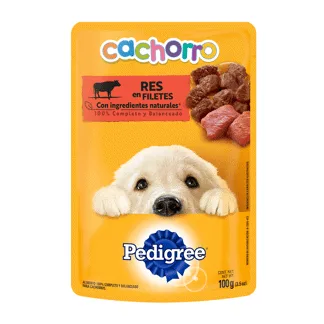 Alimento Húmedo Para Perro Pedigree Cachorro Res x100gr