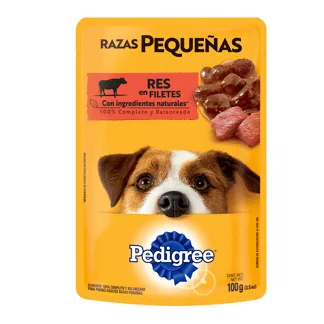Alimento Húmedo Para Perro Pedigree Raza Pequeña Res x100gr